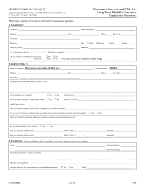 Long Term Disability Claim Form