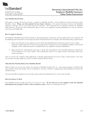 Employee Disability Insurance Claim Form