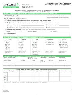 Oregon Health Insurance Application