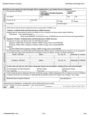 Standard Insurance Company Enrollment Form