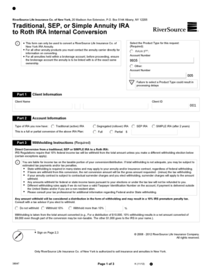 RiverSource Roth IRA Conversion Form