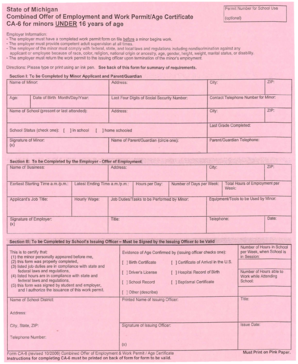 Michigan Work Permit for Minors Under 16