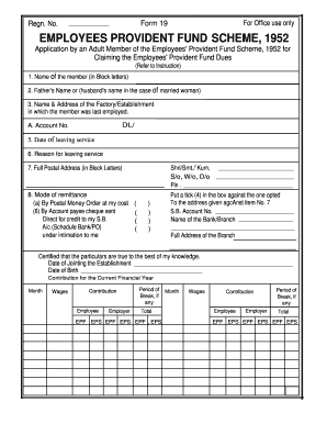 image of employees provident fund 1952 form