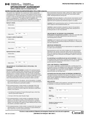 Canada Sponsorship Agreement