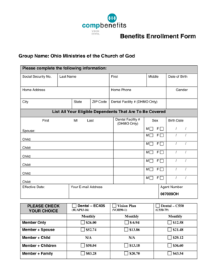 Benefits Enrollment Form