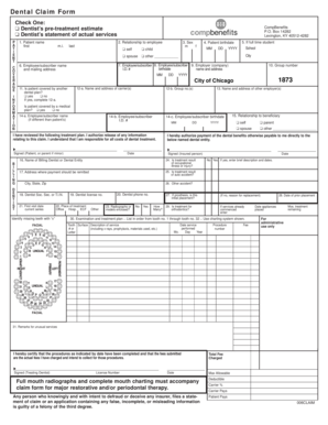 Dental Claim Form