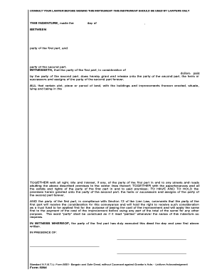 New York Bargain and Sale Deed