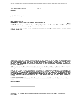 New York Bargain and Sale Deed