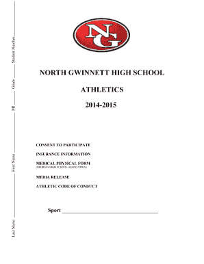 Georgia High School Athletic Consent Form