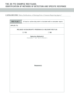 NADA Red Flags Guide