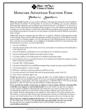 Medicare Advantage Election Form