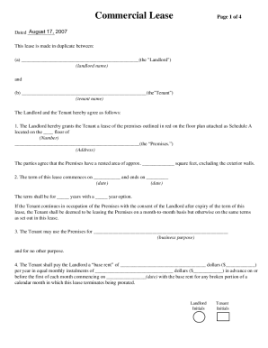 Commercial Lease Agreement