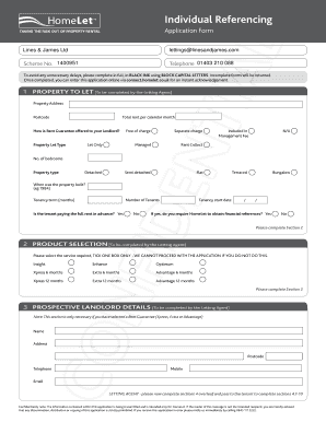 Individual Referencing Application Form