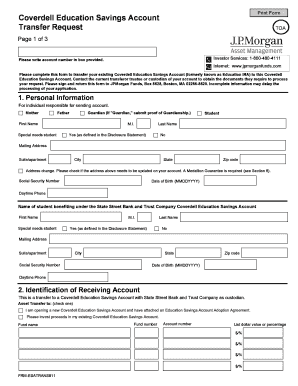 Coverdell Education Savings Account Transfer Request