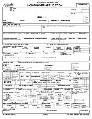 Homeowner Insurance Application Form