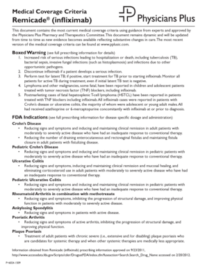 Remicade Medical Coverage Criteria Form