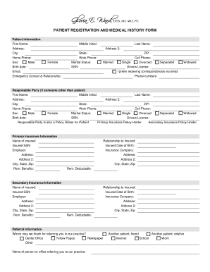 Patient Registration and Medical History Form