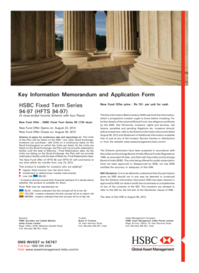 HSBC Fixed Term Series 95 Application Form