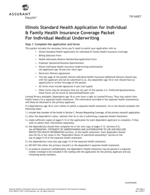 Illinois Standard Health Application