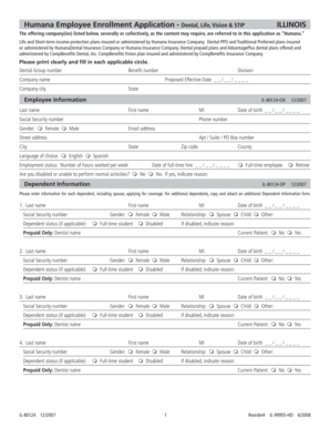 Humana Employee Enrollment Application