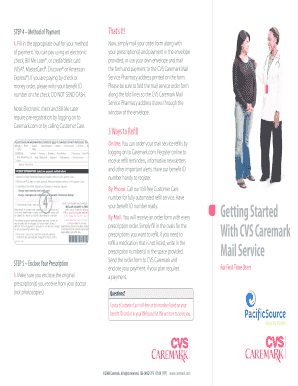 CVS Caremark Mail Service Order Form