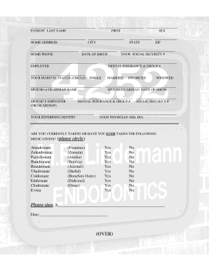 Trilogy t3 programming instructions - Patient Medical History Form - Lindemann Root Canal Specialists