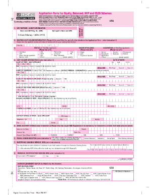 HDFC Mutual Fund Application Form