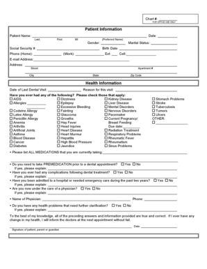 Dental Patient Information Form