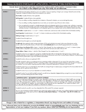 Small Business Enrollment Application/Change Form