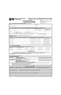 COBRA Continuation Coverage Request Form