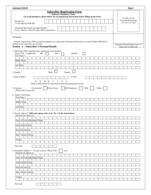 Subscriber Registration Form