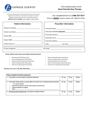 Nasal Steroids Step Therapy Prior Authorization Form