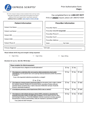 Viagra Prior Authorization Form
