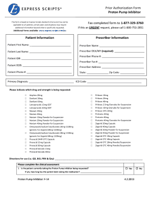 Proton Pump Inhibitor Prior Authorization Form