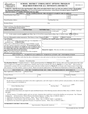 Minnesota School District Enrollment Options Program