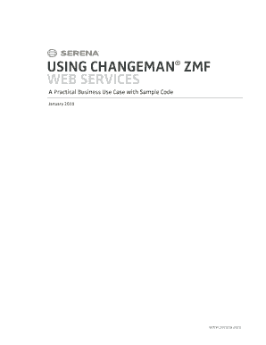 Marketing use case template - USING CHANGEMAN ZMF WEB SERVICES - Serena Software