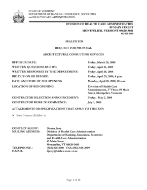 ( RFP for Architectural Consulting Services 2008-2010 032708 205)