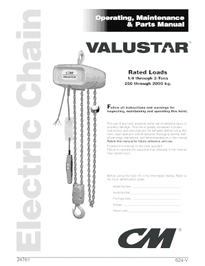 Electric Chain Hoist Operating Manual