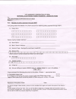 Lic Maturity Form - Fill Online, Printable, Fillable ...