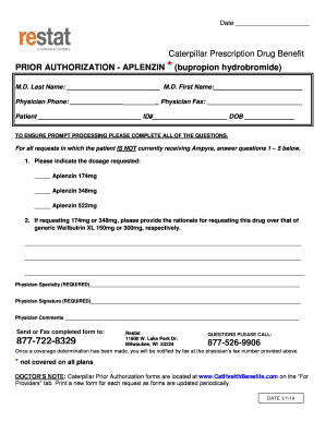 Caterpillar Prescription Drug Prior Authorization