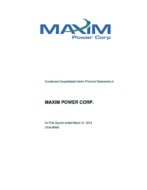 financial statement cover page