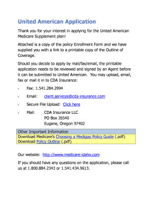 Medicare Supplement Insurance Application