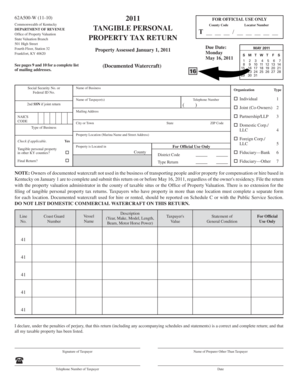Kentucky Property Tax Return
