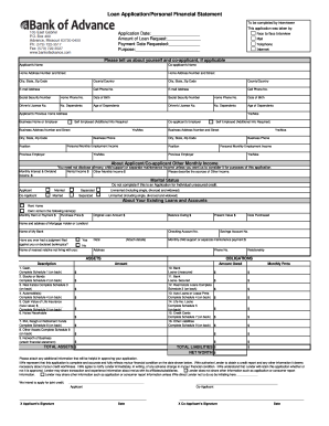 personal financial statement form pnc bank