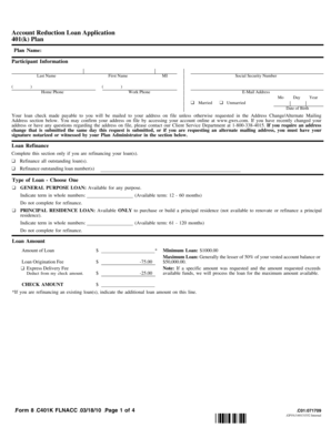 401(k) Loan Application Form