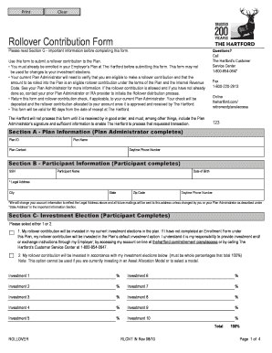 Rollover Contribution Form