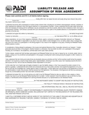 Liability Release and Assumption of Risk Agreement