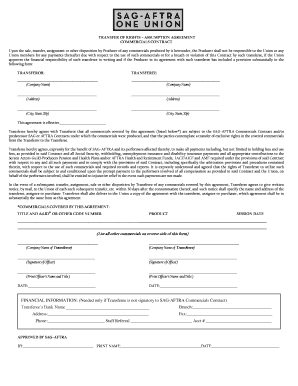 Transfer of Rights Assumption Agreement