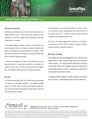 Armaflex Thickness Calculator - UK 052010 Armaflex Thickness Calculator - UK 052010