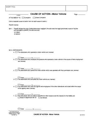 California Motor Vehicle Complaint Form